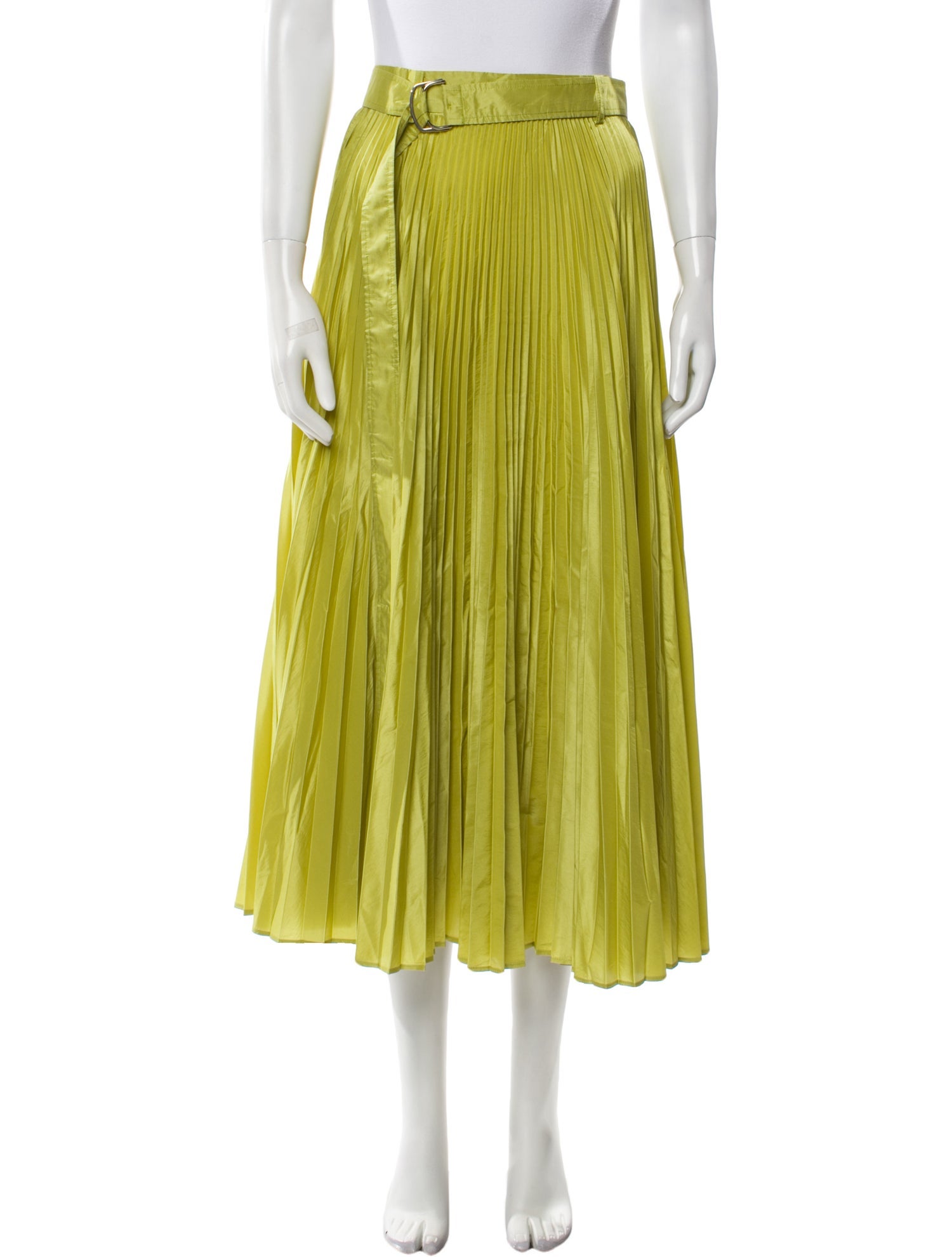 Max Mara Pleated Accents Midi Length Skirt