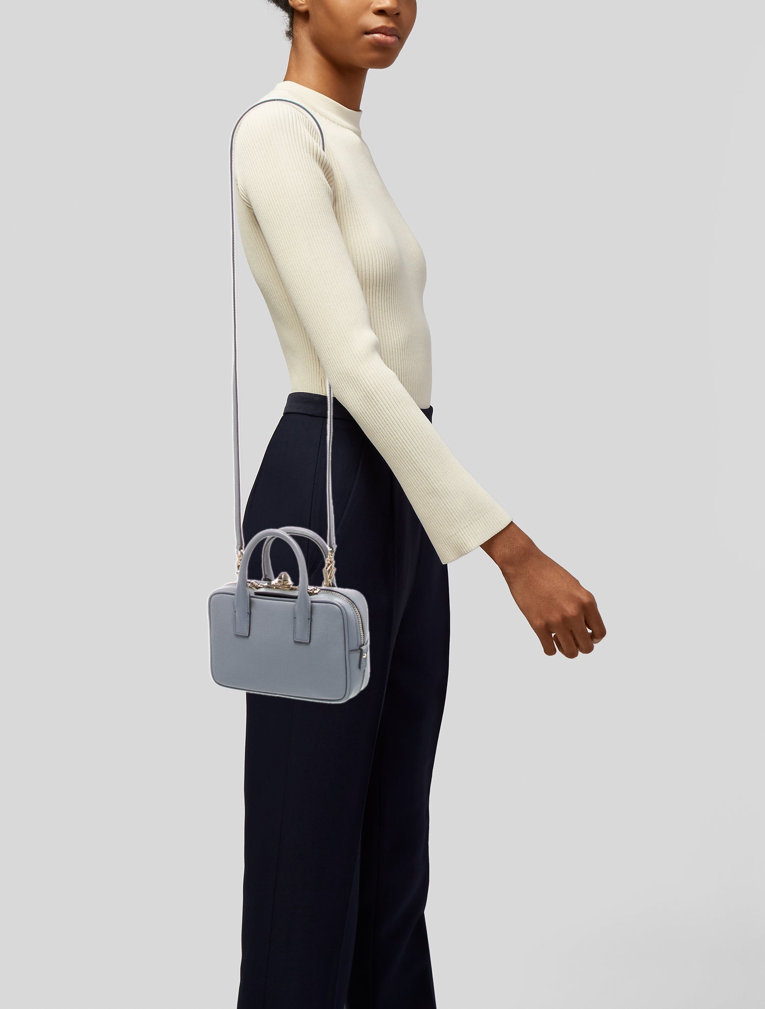 Max Mara Leather Top Handle Bag