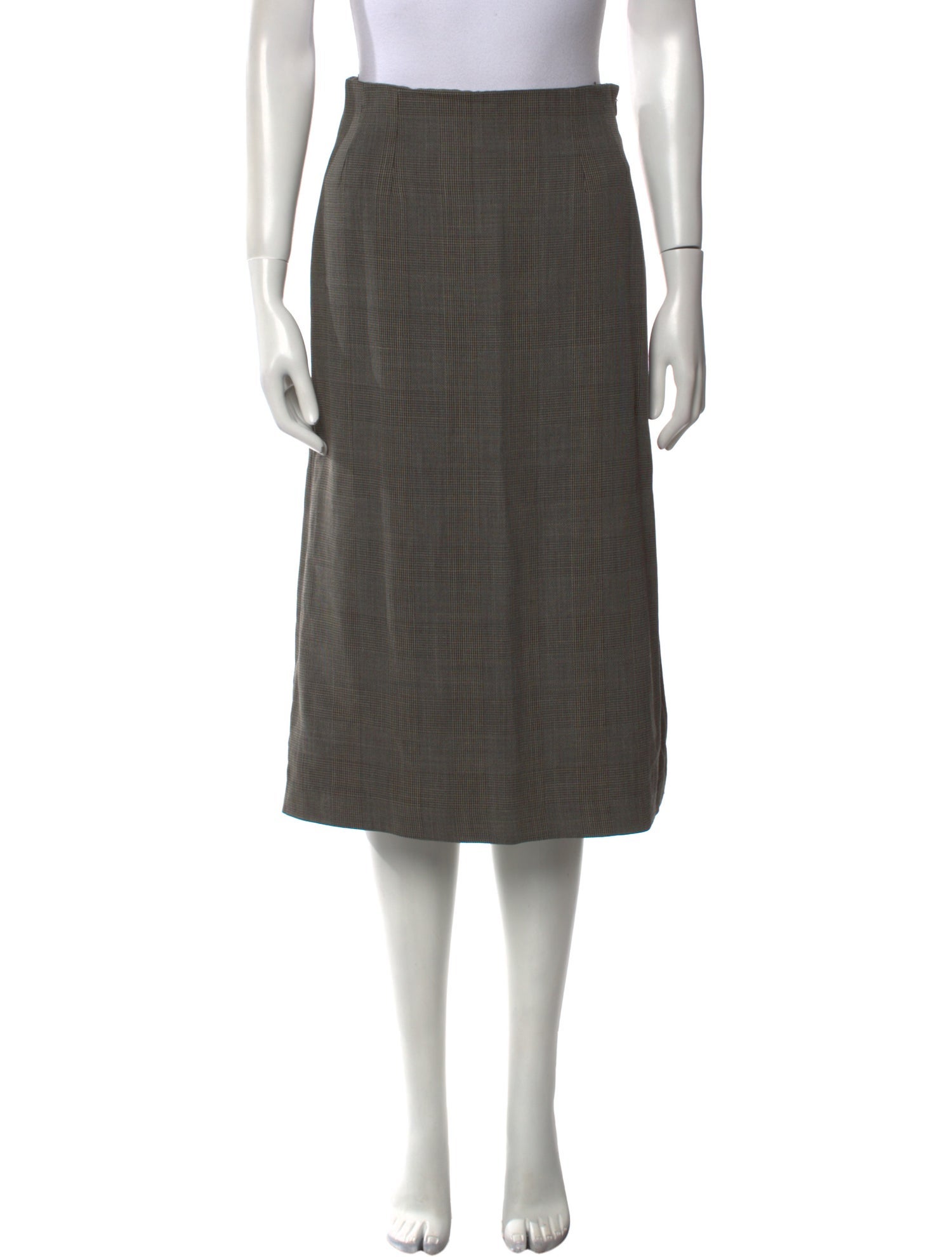 Max Mara Virgin Wool Knee-Length Skirt