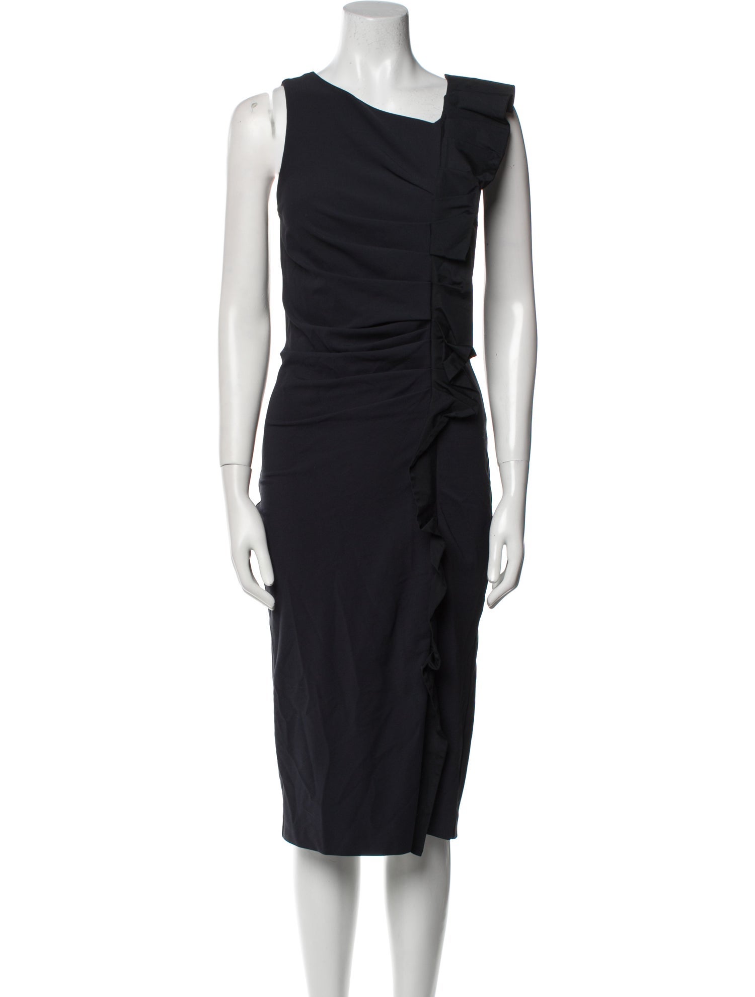 Max Mara Asymmetrical Midi Length Dress