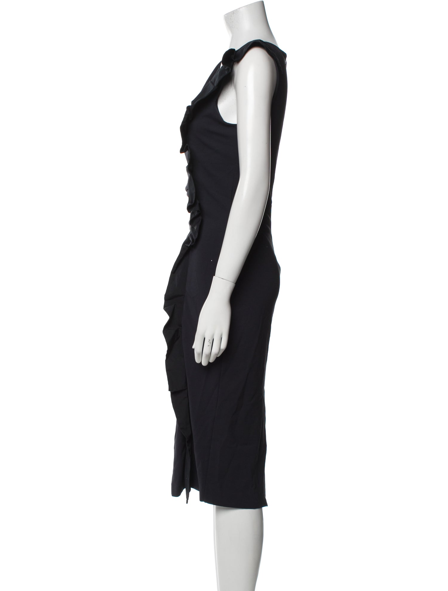 Max Mara Asymmetrical Midi Length Dress