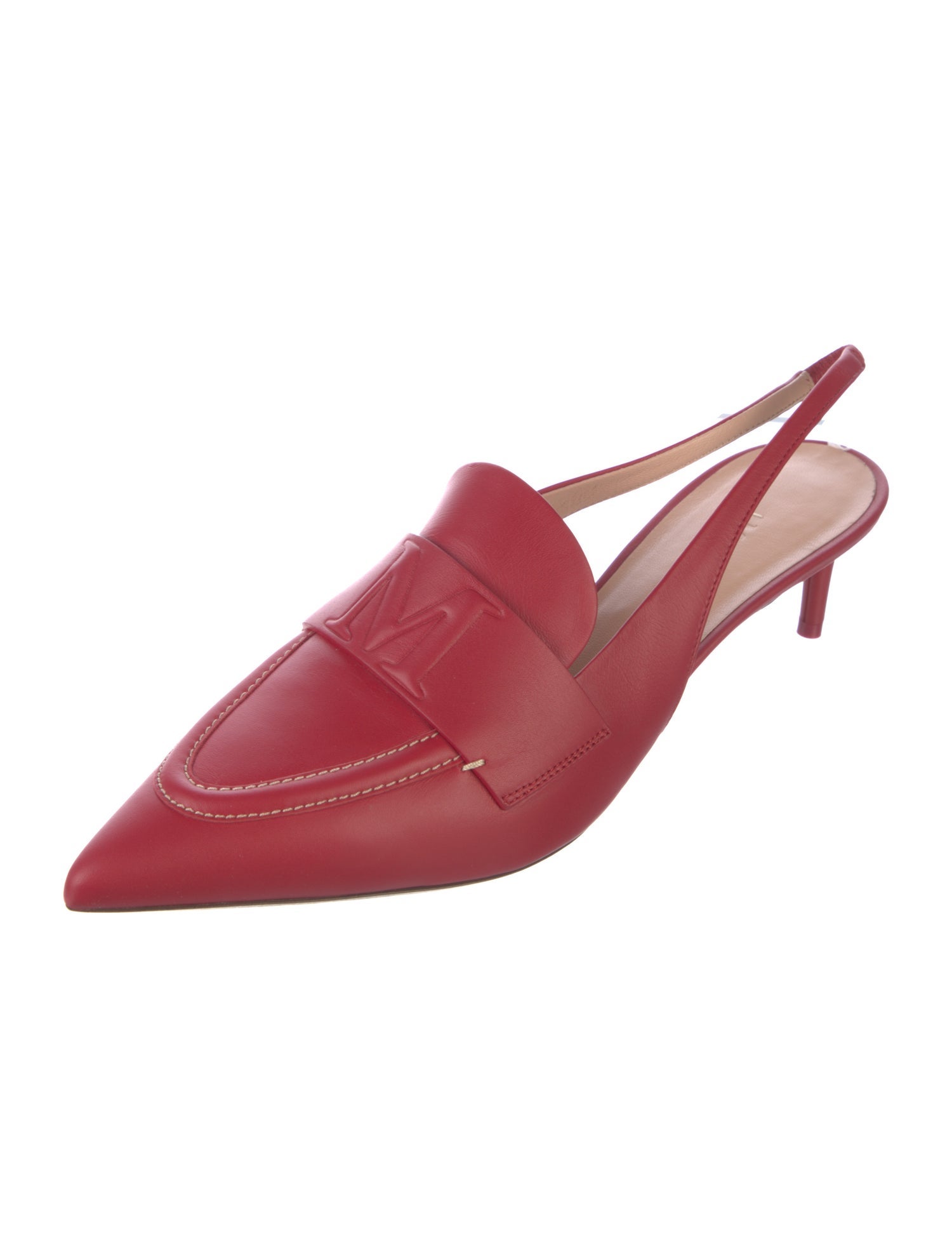 Max Mara Leather Slingback Pumps