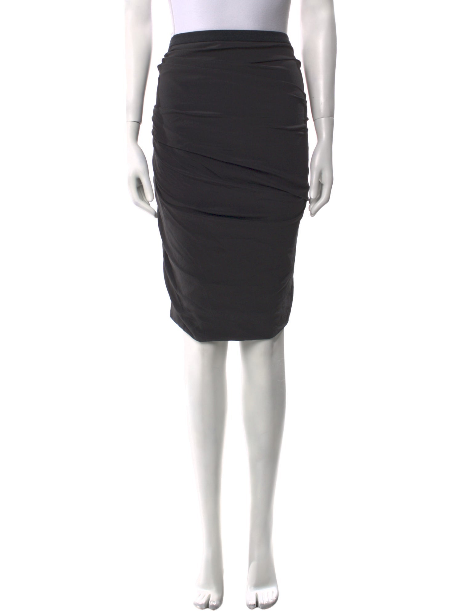 Max Mara Pleated Accents Knee-Length Skirt