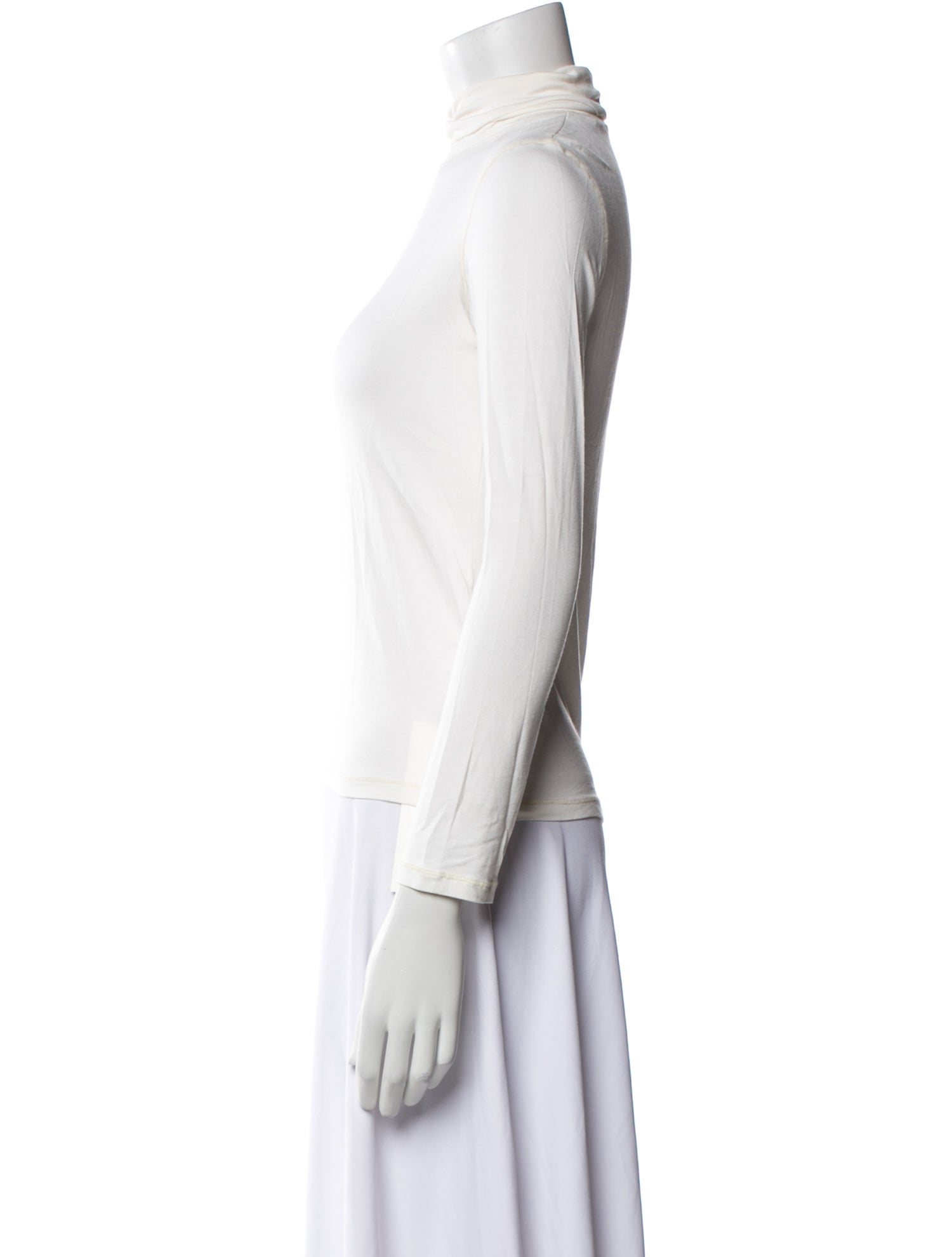 Max Mara Mock Neck Long Sleeve Top