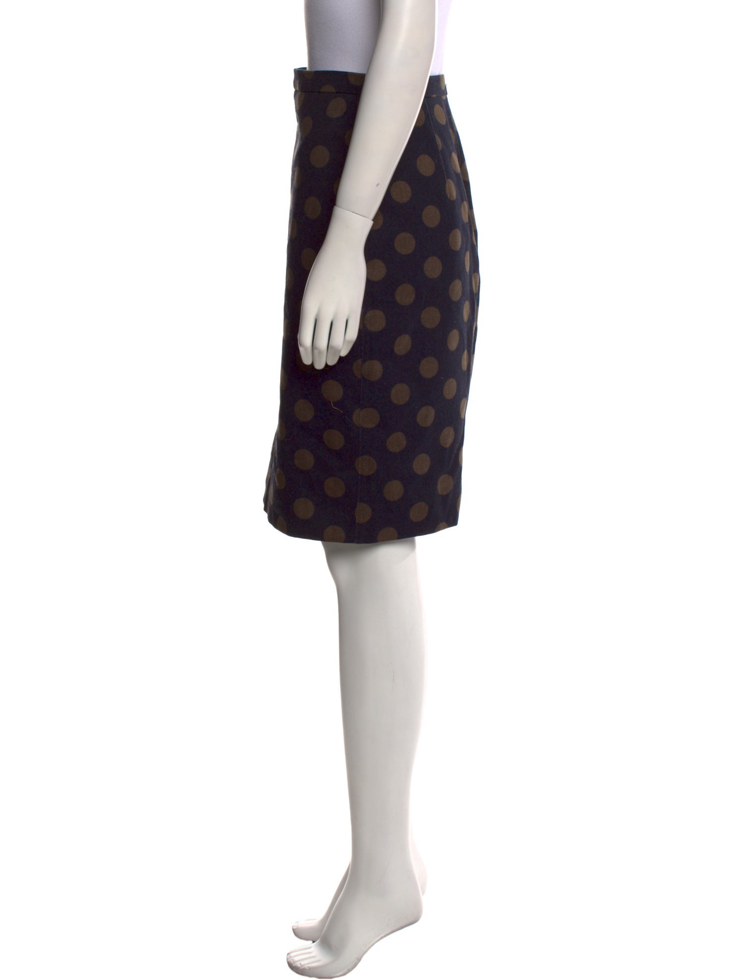 Max Mara Polka Dot Print Knee-Length Skirt