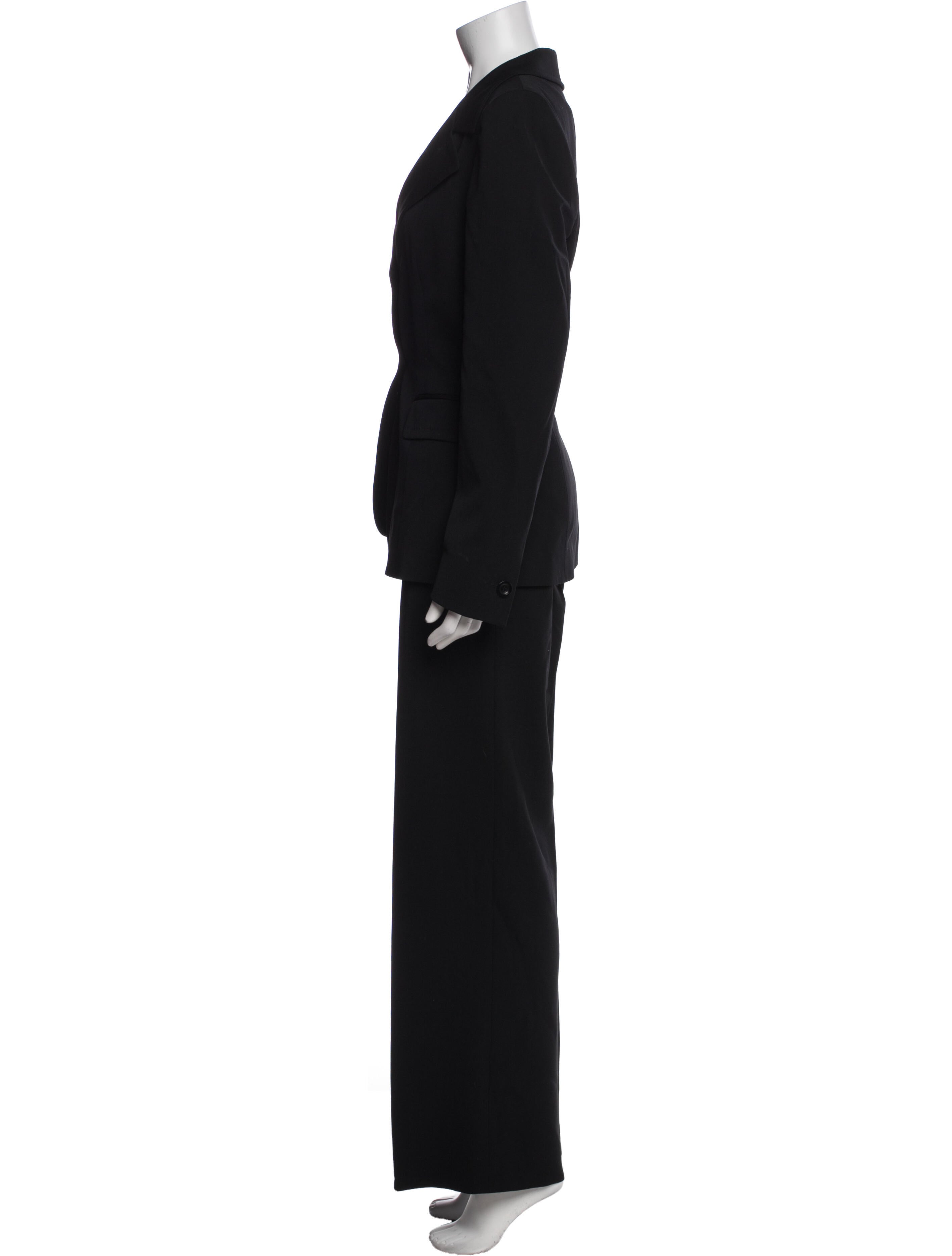 Max Mara Virgin Wool Pleated Accents Pant Set