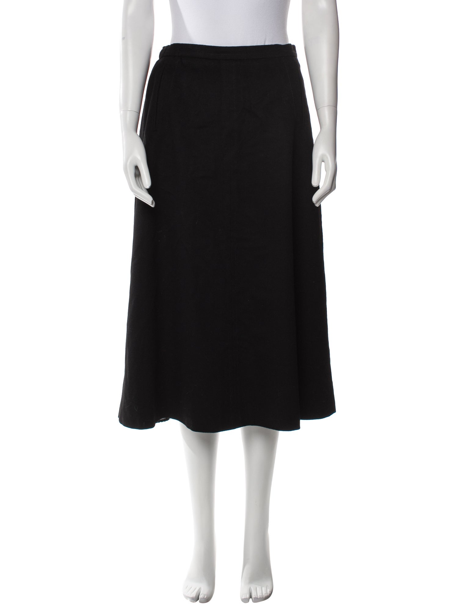 Max Mara Virgin Wool Midi Length Skirt