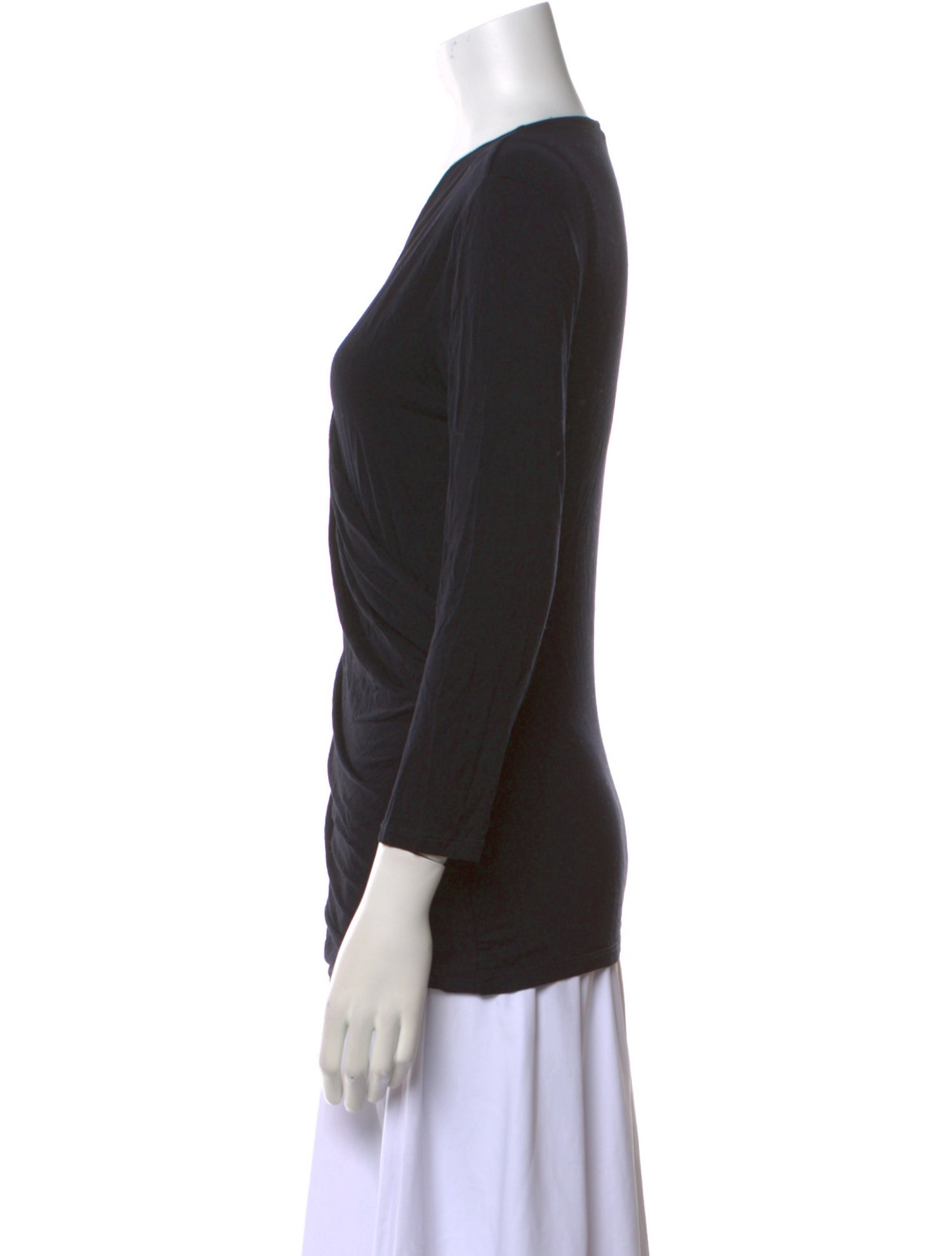 Max Mara V-Neck Three-Quarter Sleeve Top