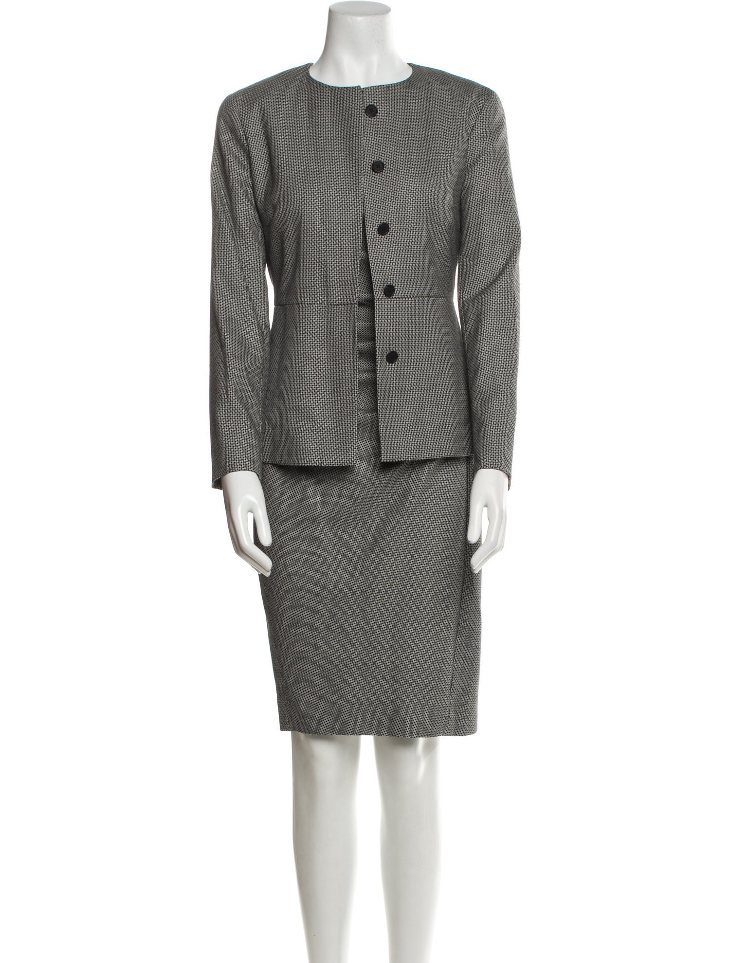 Max Mara Virgin Wool Printed Dress Set