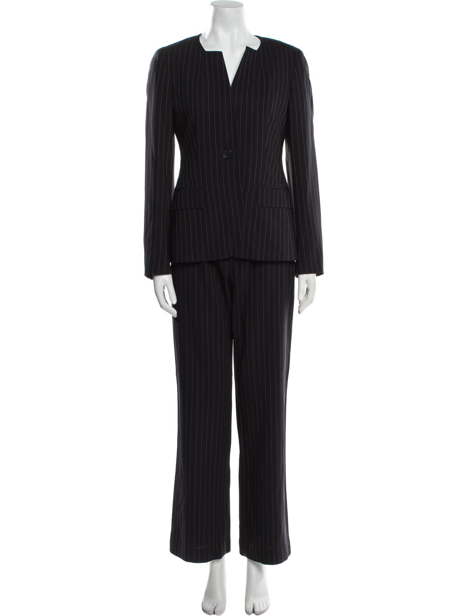 Max Mara Wool Striped Pantsuit