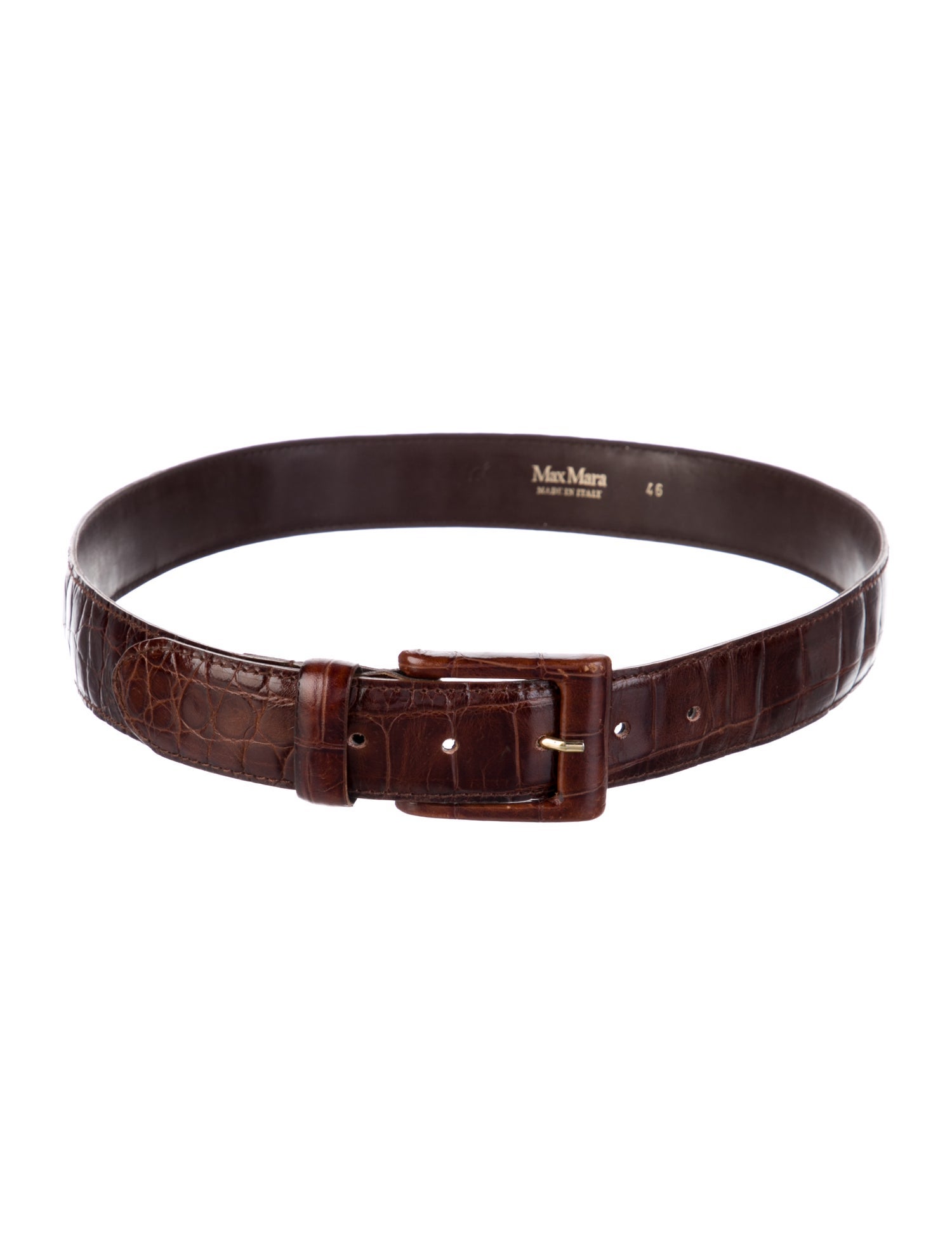 Max Mara Vintage Alligator Belt