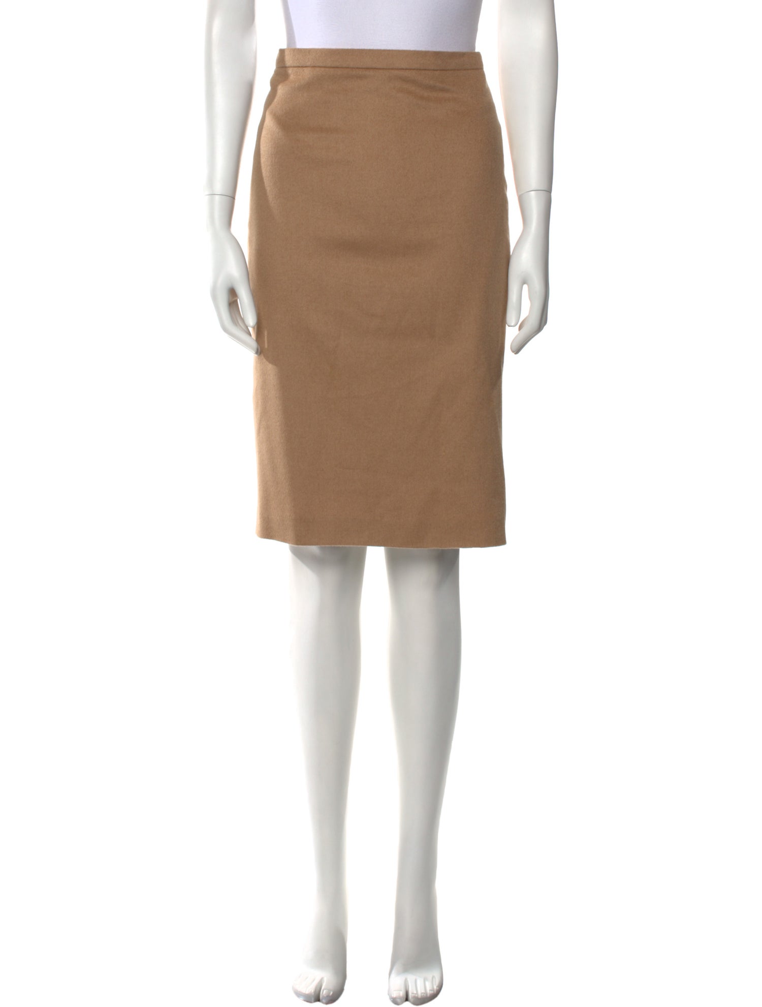 Max Mara Camel Hair Knee-Length Skirt