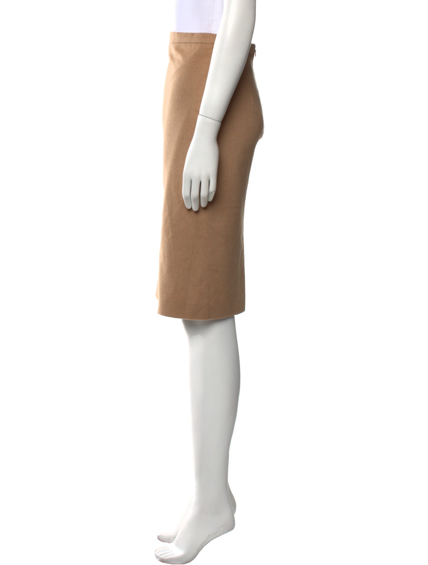 Max Mara Camel Hair Knee-Length Skirt