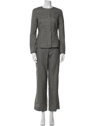 Max Mara Virgin Wool Printed Pantsuit