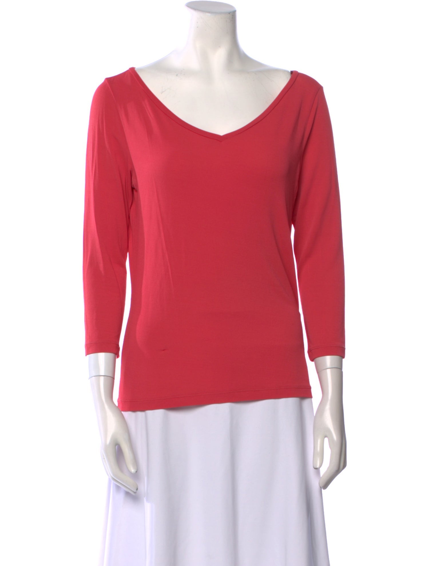 Max Mara Scoop Neck Three-Quarter Sleeve Top