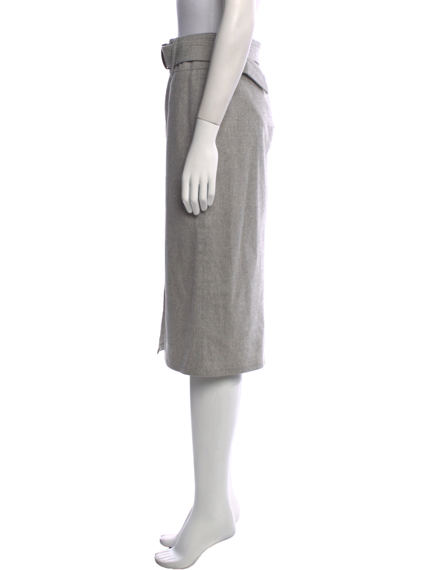 Max Mara Virgin Wool Knee-Length Skirt