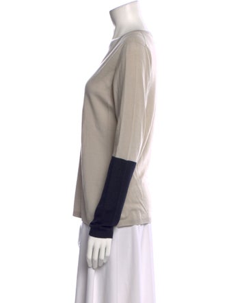 Max Mara Virgin Wool Colorblock Pattern Sweater