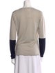 Max Mara Virgin Wool Colorblock Pattern Sweater
