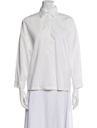 Max Mara Long Sleeve Button-Up Top