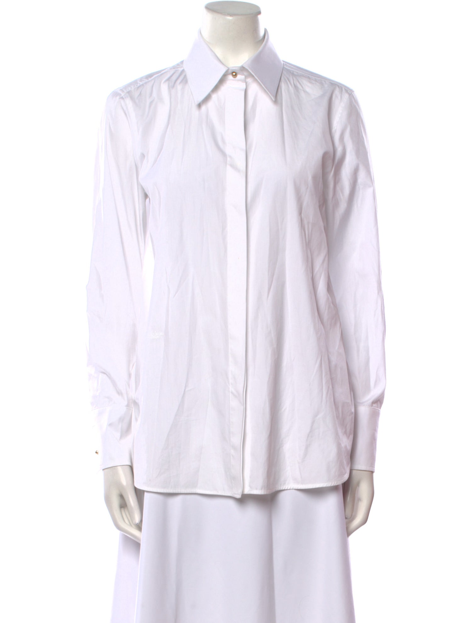 Max Mara Studio Long Sleeve Button-Up Top