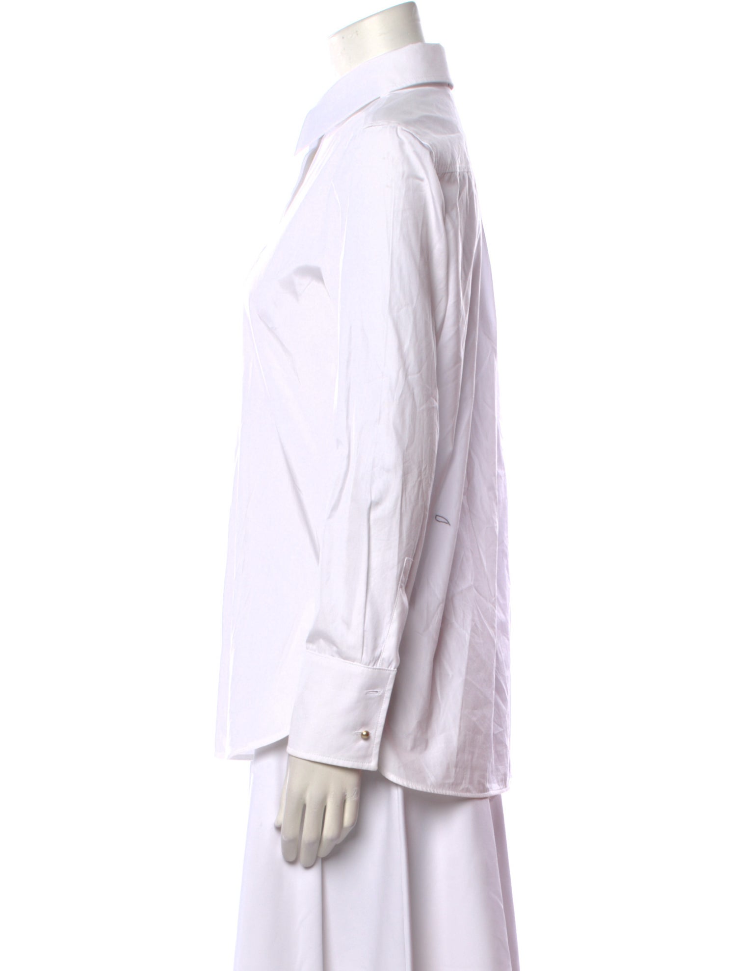 Max Mara Studio Long Sleeve Button-Up Top