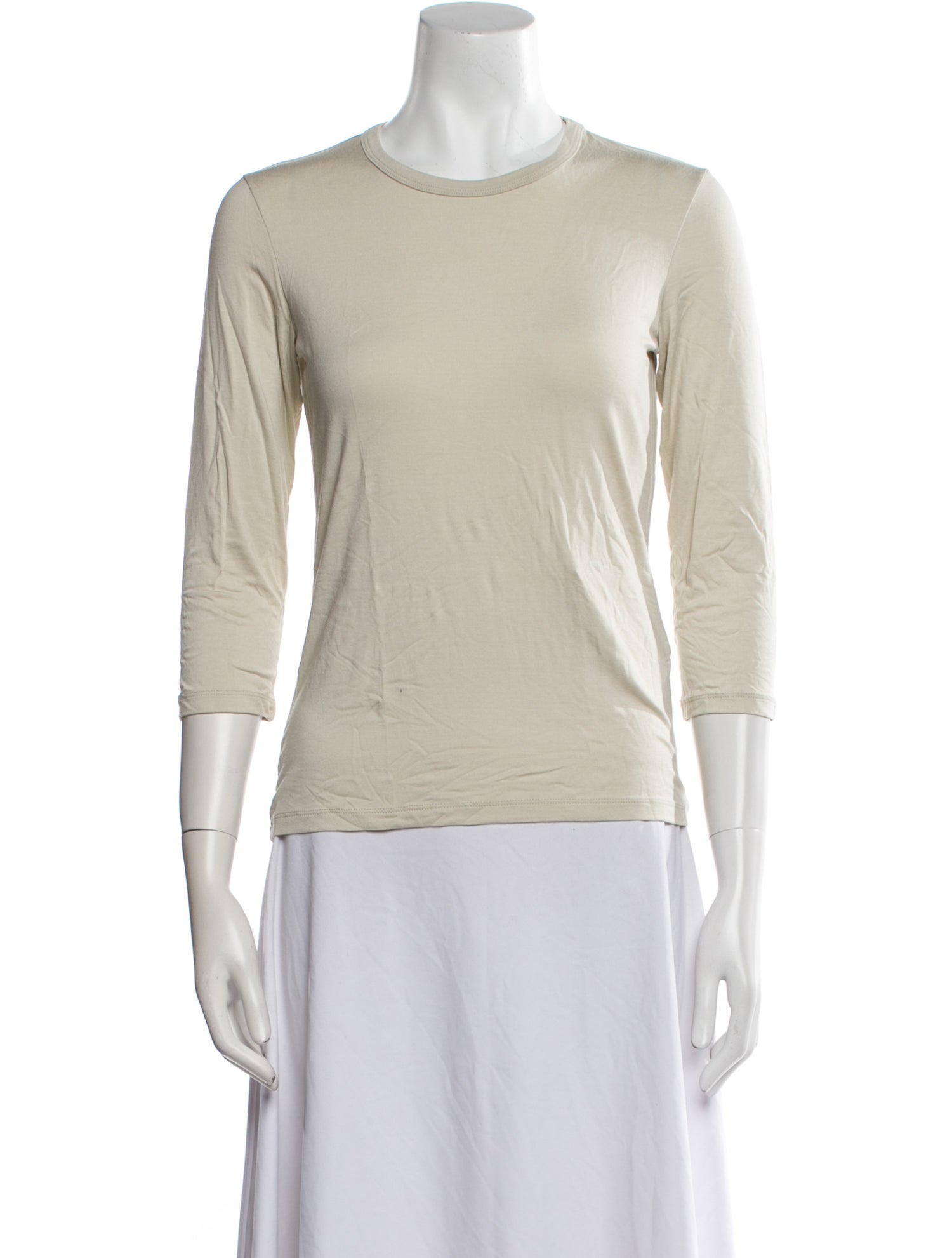Max Mara Crew Neck Three-Quarter Sleeve T-Shirt