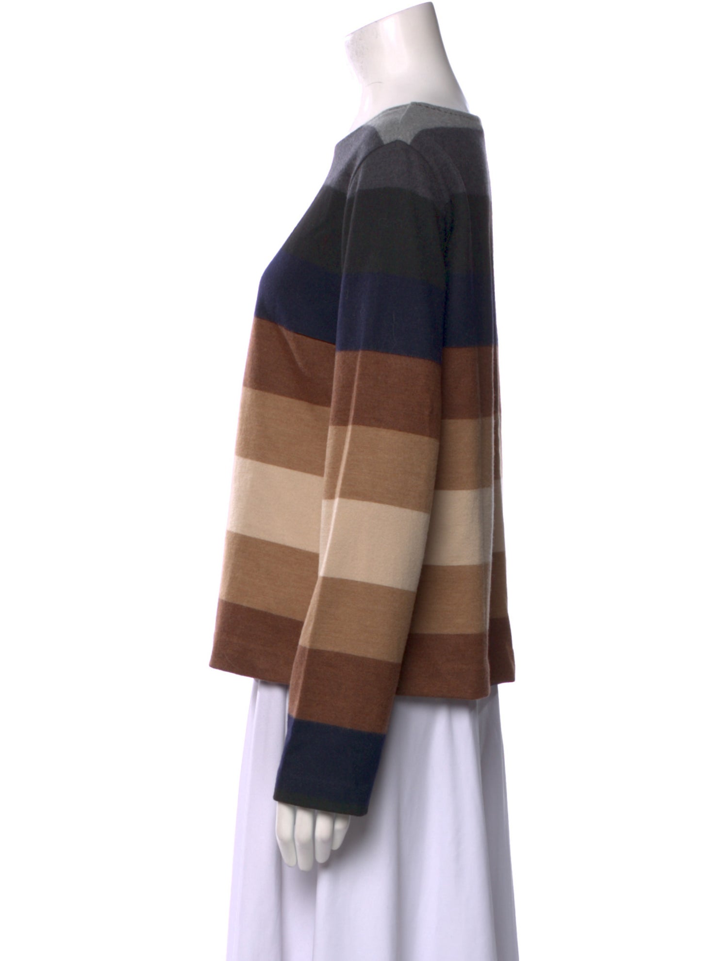 Max Mara Virgin Wool Striped Sweatshirt