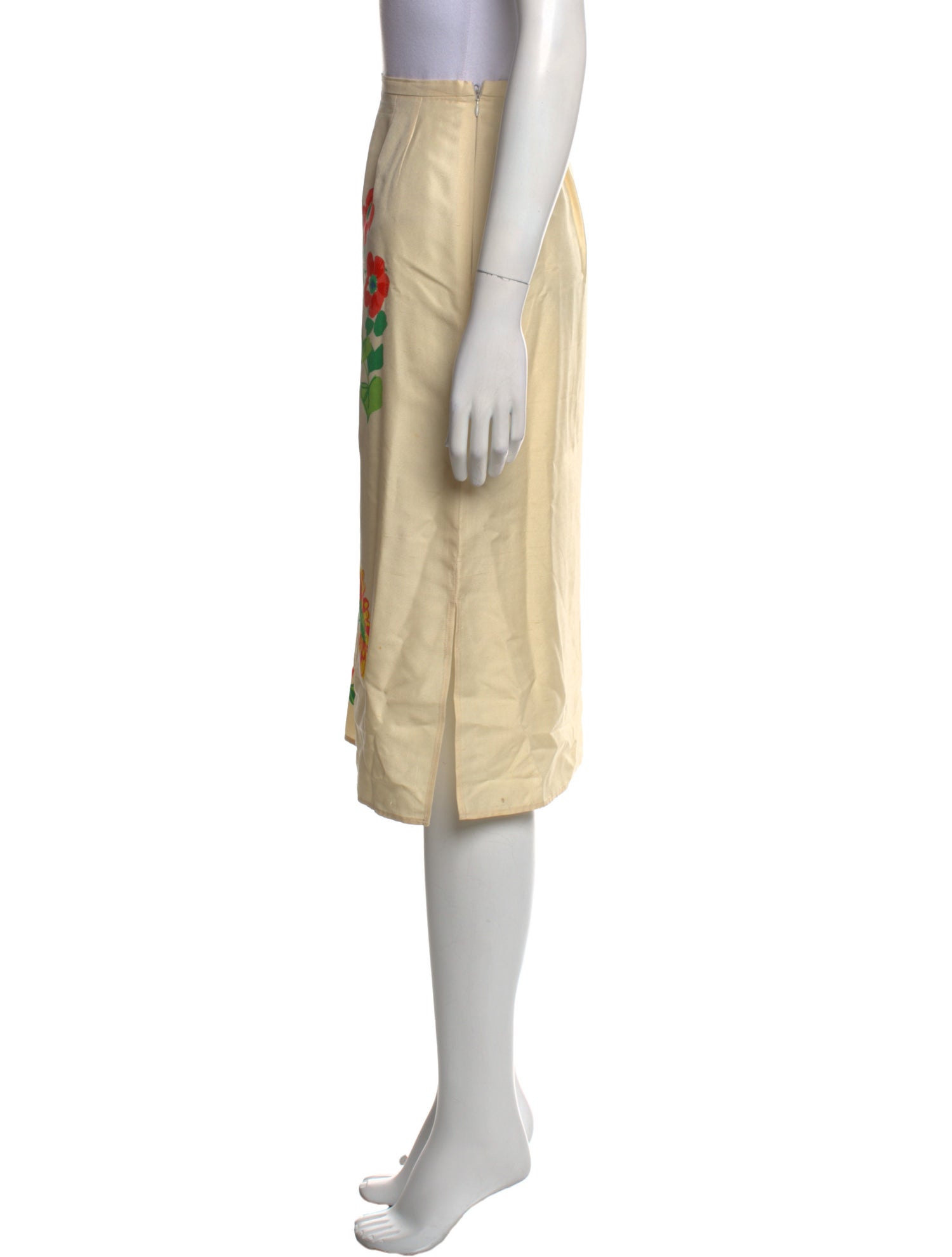 Max Mara Silk Knee-Length Skirt