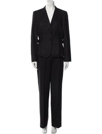 Max Mara Virgin Wool Striped Pantsuit