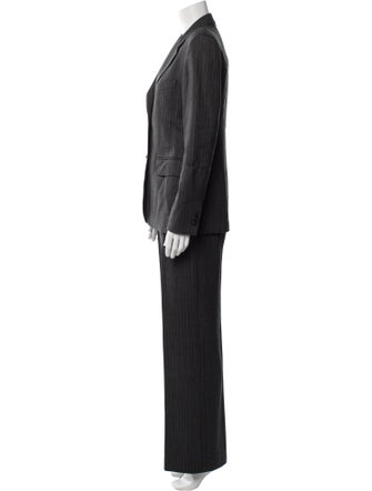 Max Mara Virgin Wool Striped Pantsuit