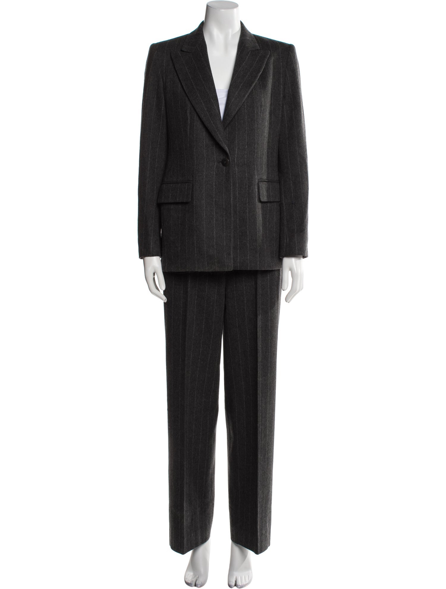 Max Mara Virgin Wool Striped Pantsuit