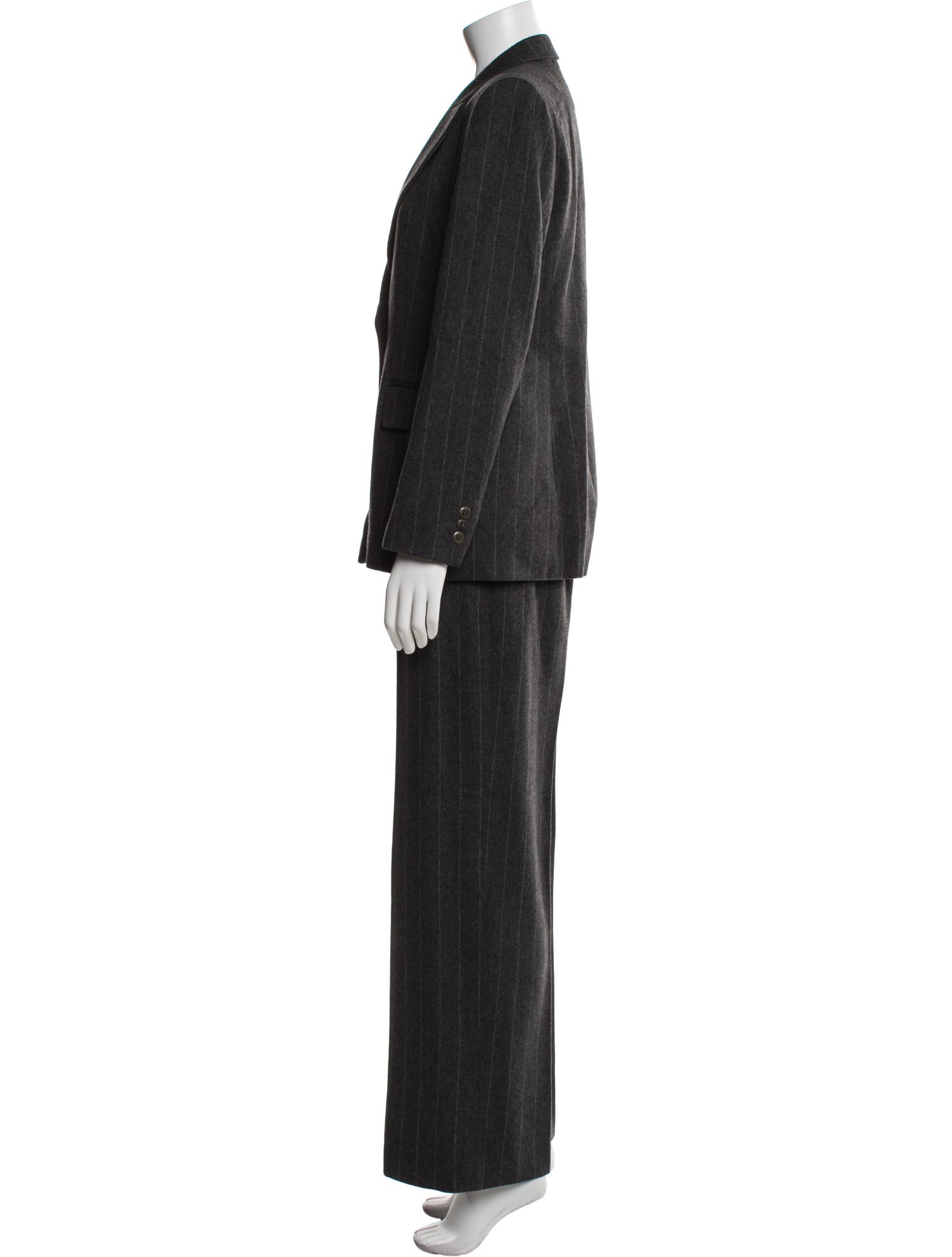 Max Mara Virgin Wool Striped Pantsuit