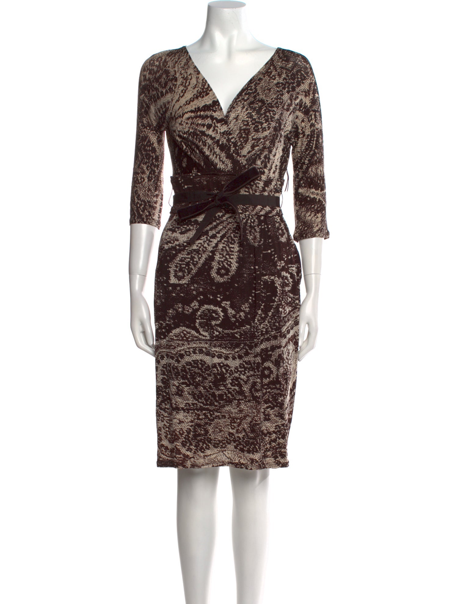 Max Mara Printed Knee-Length Dress