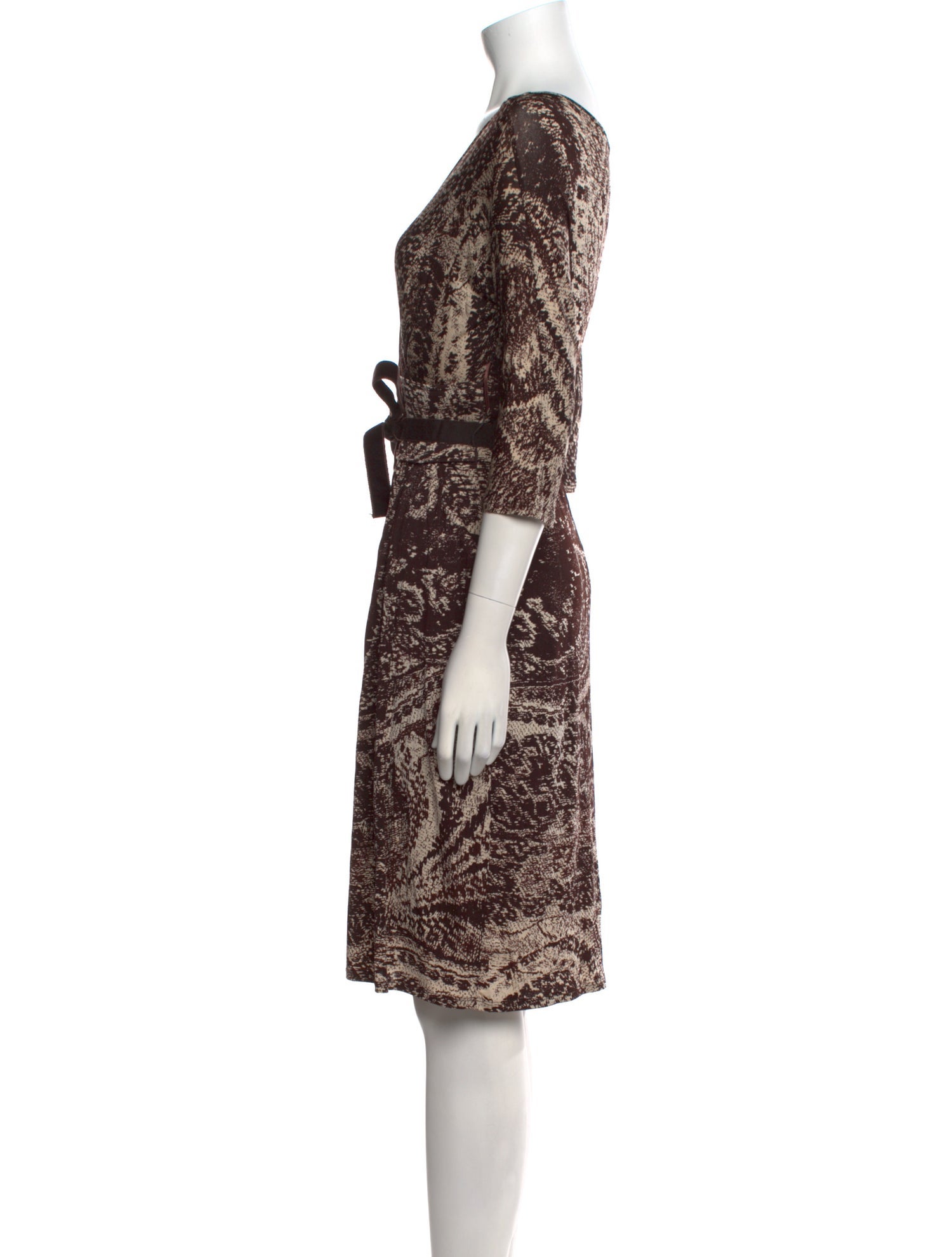 Max Mara Printed Knee-Length Dress