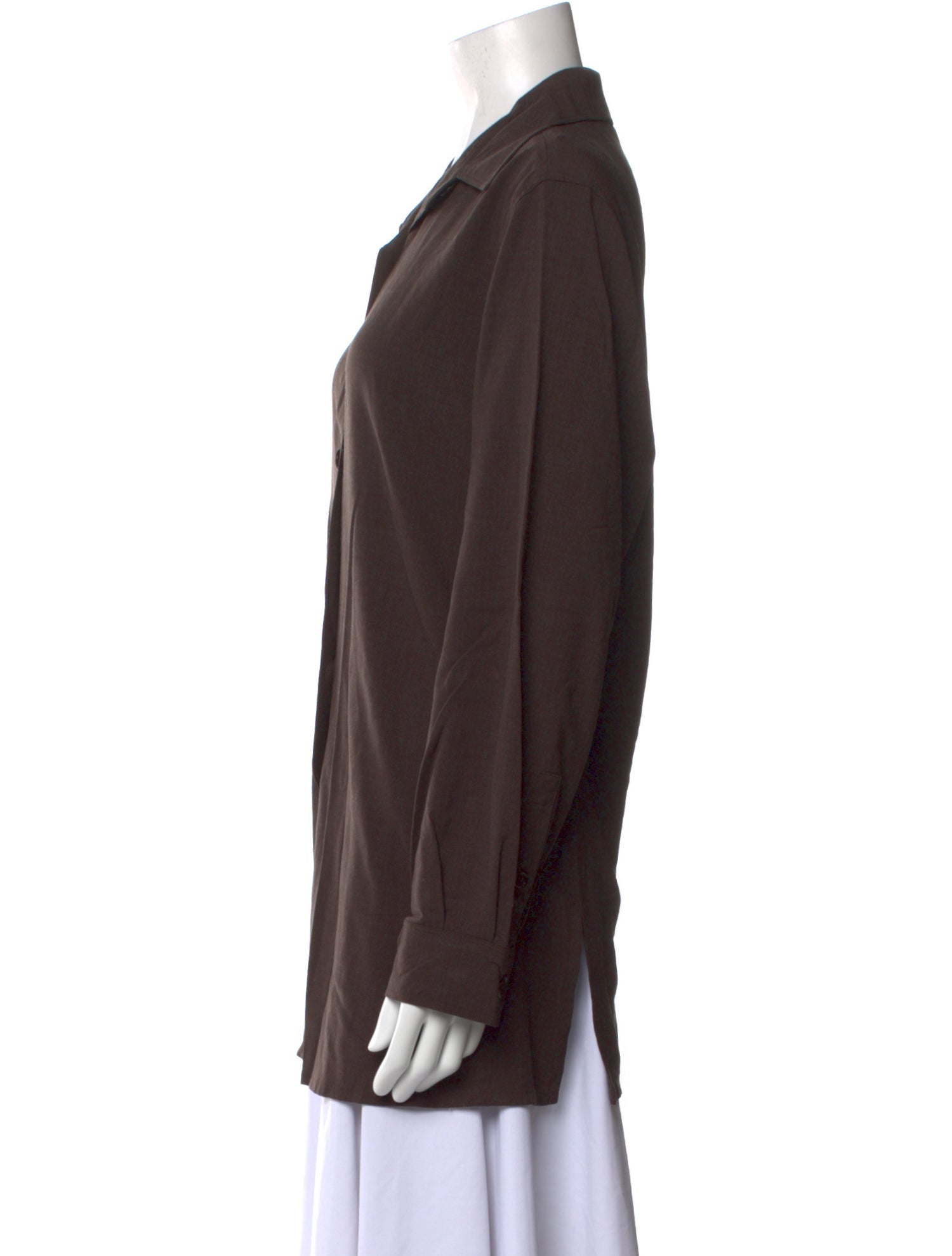 Max Mara Vintage Long Sleeve Button-Up Top