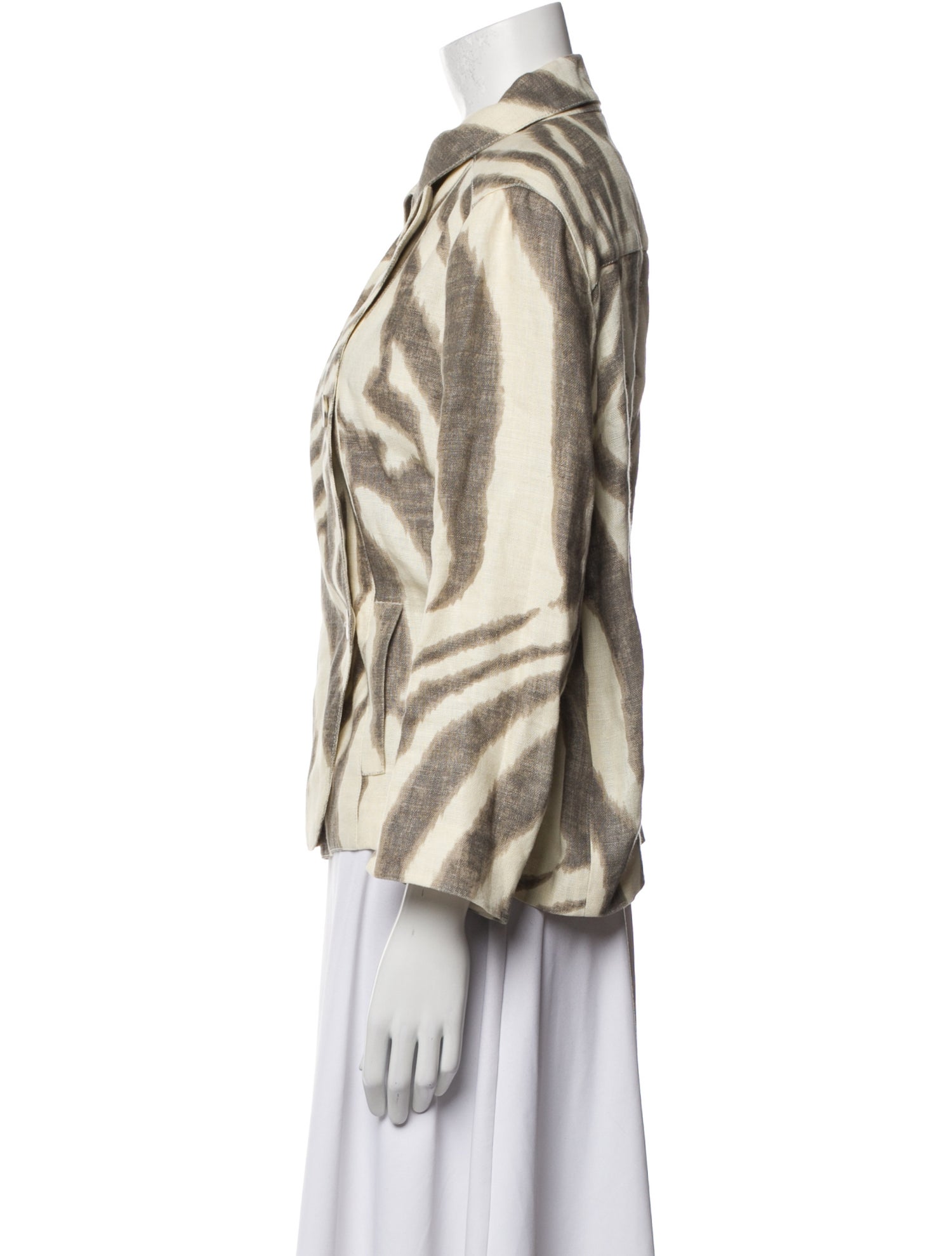Max Mara Linen Printed Jacket
