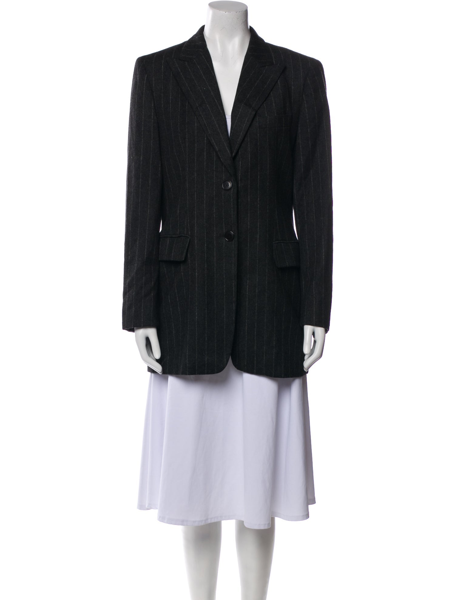 Max Mara Virgin Wool Striped Blazer
