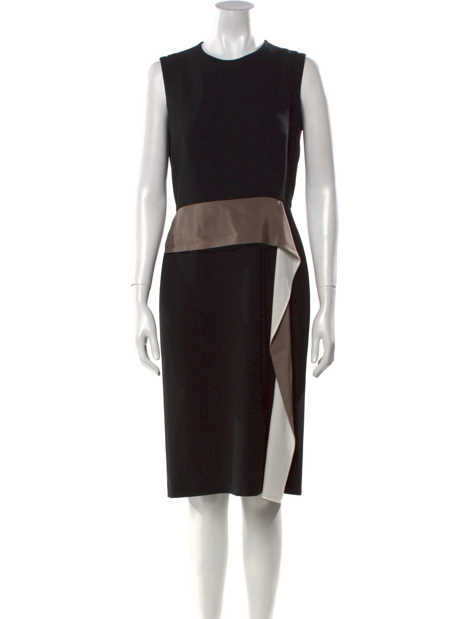 Max Mara Colorblock Pattern Midi Length Dress