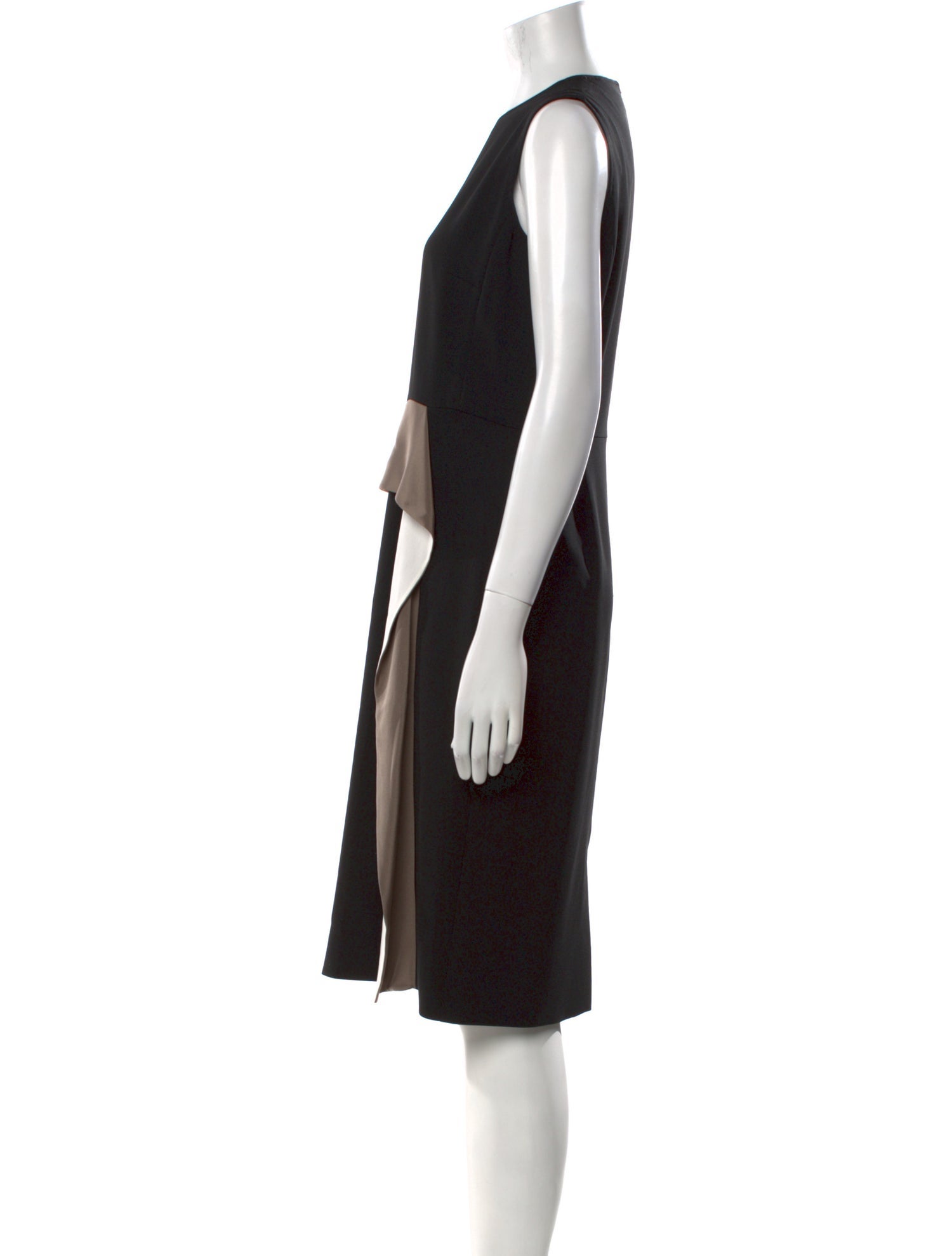 Max Mara Colorblock Pattern Midi Length Dress