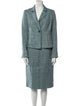 Max Mara Linen Tweed Pattern Skirt Suit