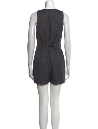 Max Mara Virgin Wool Plunge Neckline Romper