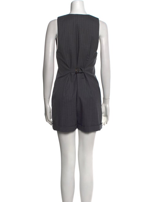 Max Mara Virgin Wool Plunge Neckline Romper