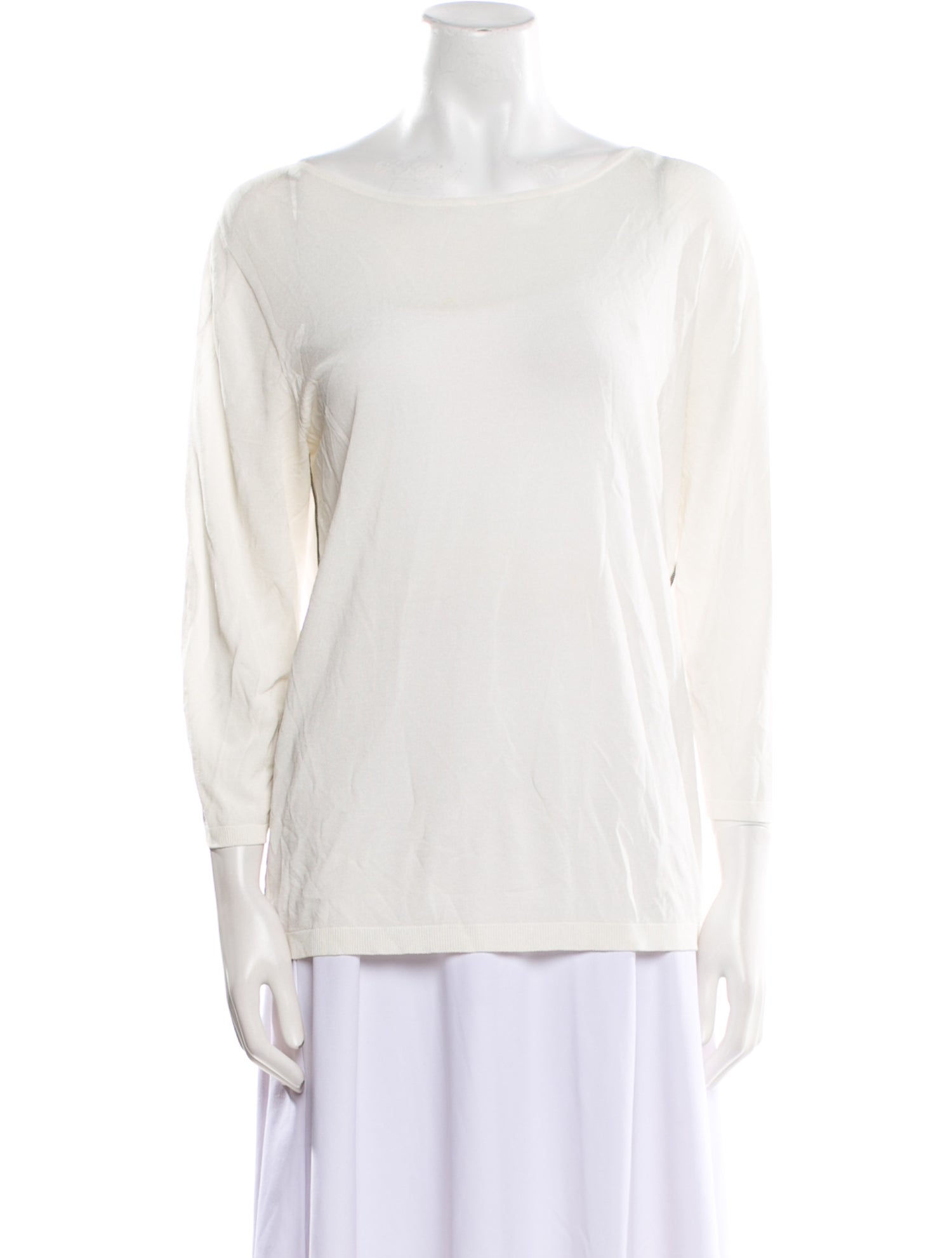 Max Mara Scoop Neck Long Sleeve T-Shirt