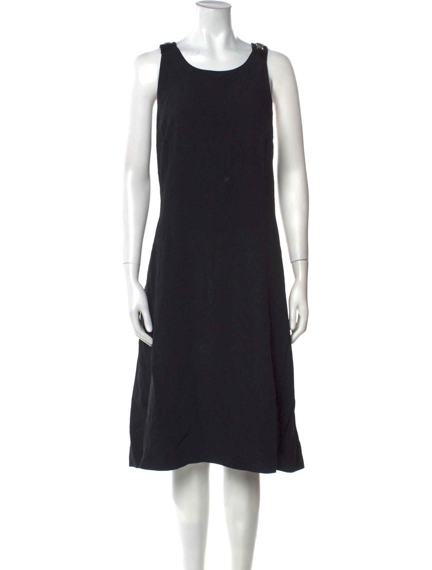 Max Mara Scoop Neck Midi Length Dress