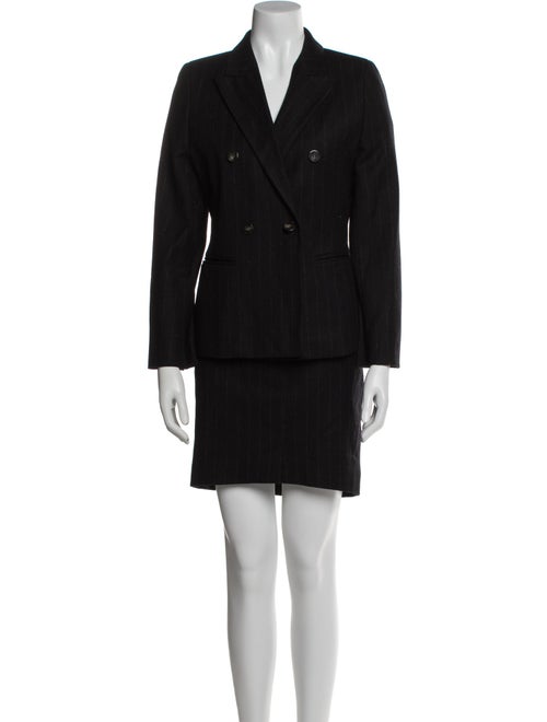 Max Mara Virgin Wool Striped Skirt Suit