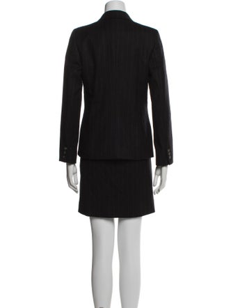 Max Mara Virgin Wool Striped Skirt Suit