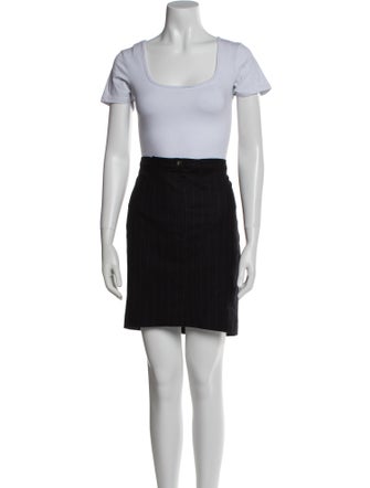 Max Mara Virgin Wool Striped Skirt Suit