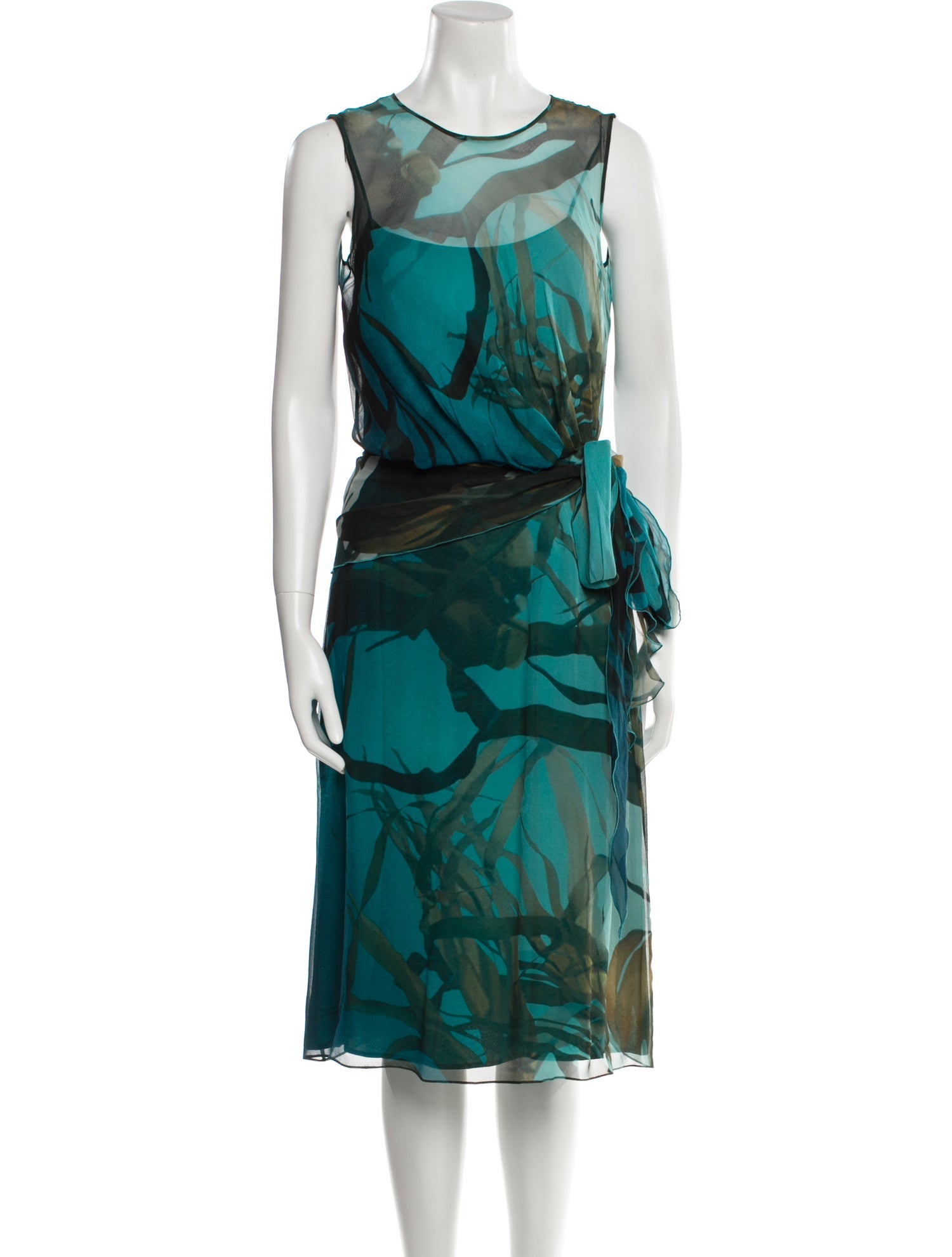 Max Mara Silk Knee-Length Dress
