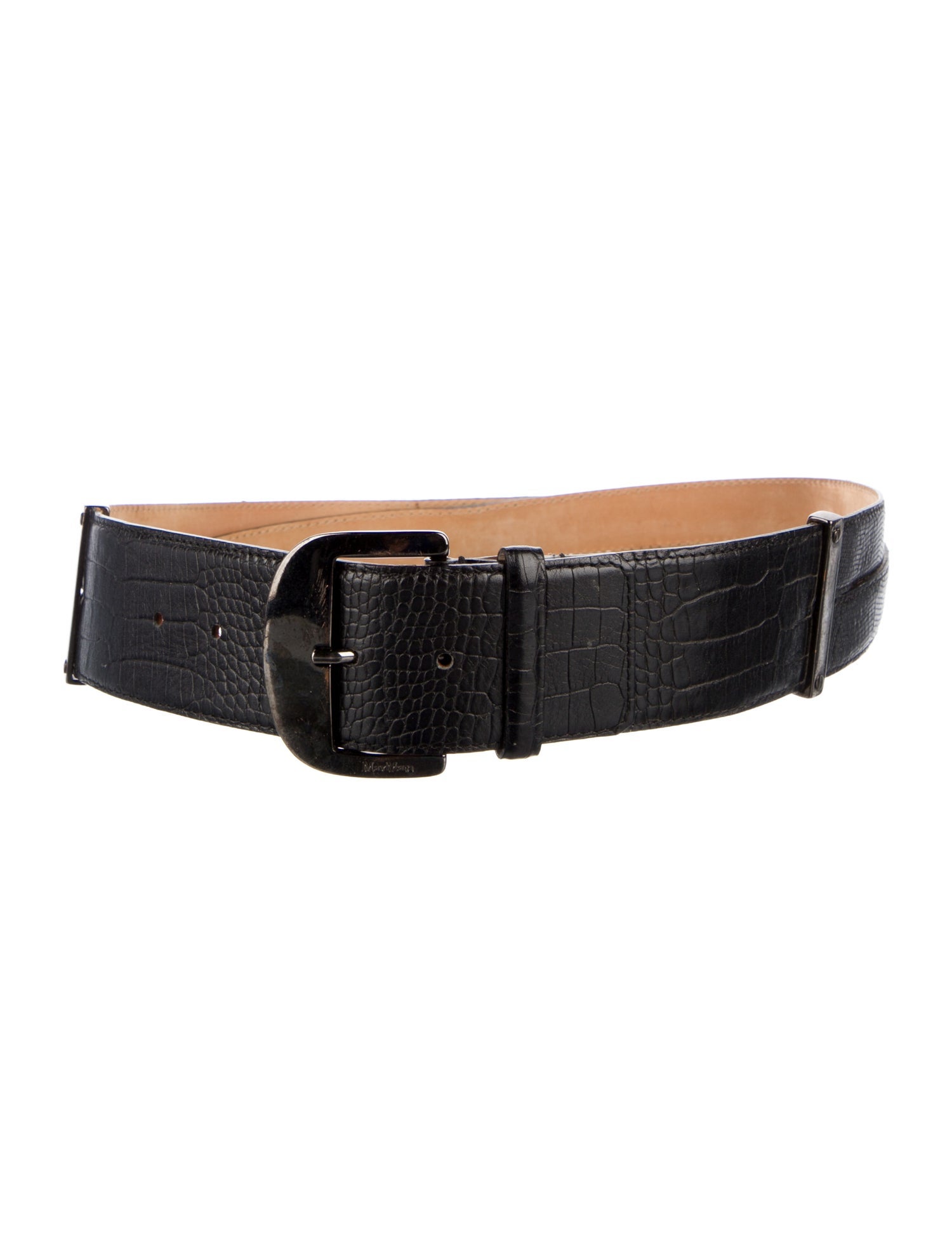 Max Mara Embossed Leather Belt
