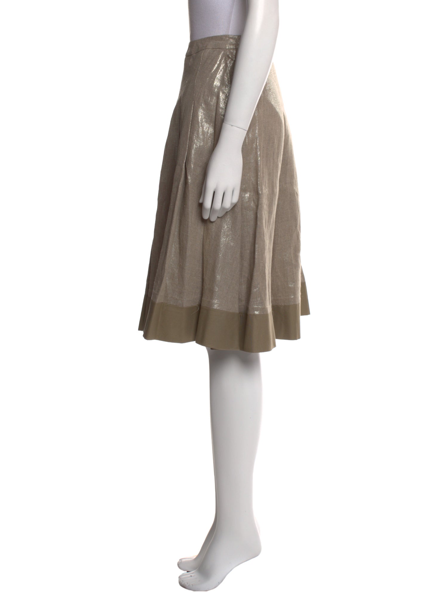 Max Mara Studio Linen Knee-Length Skirt